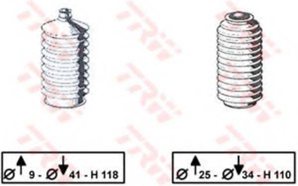 TRW JBE117 Комплект пильника, рульове керування