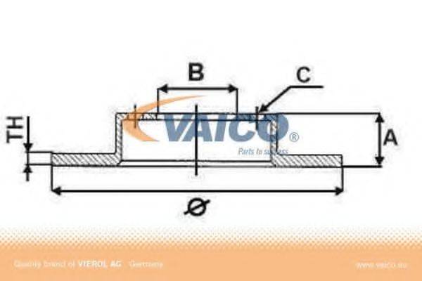 VAICO V1040071 гальмівний диск