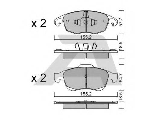 AISIN BPCI1002 Комплект гальмівних колодок, дискове гальмо