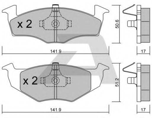 AISIN BPVW1018 Комплект гальмівних колодок, дискове гальмо