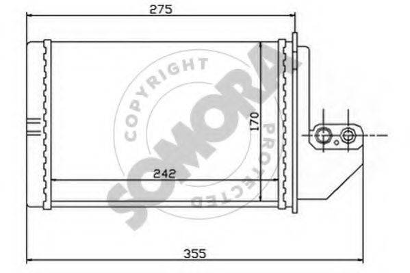 SOMORA 040350 Теплообмінник, опалення салону