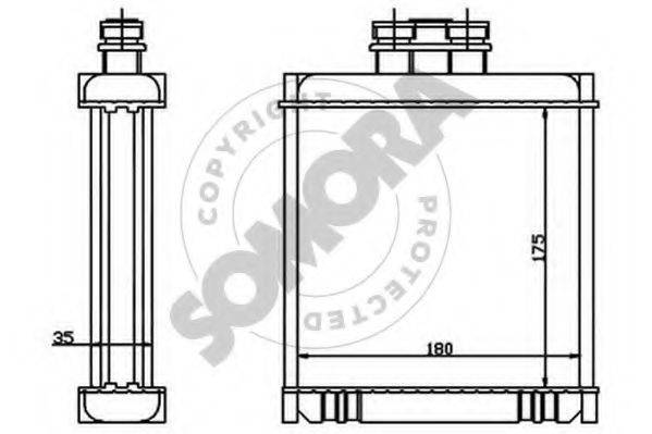 SOMORA 355450 Теплообмінник, опалення салону