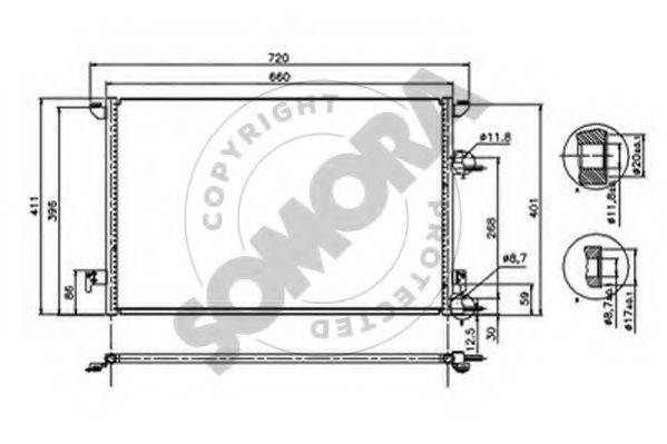 SOMORA 271360 Конденсатор, кондиціонер