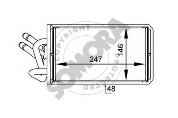 SOMORA 094450A Теплообмінник, опалення салону