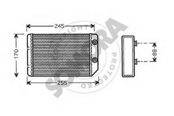 SOMORA 210450B Теплообмінник, опалення салону