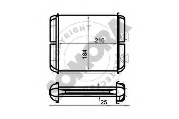 SOMORA 211750A Теплообмінник, опалення салону