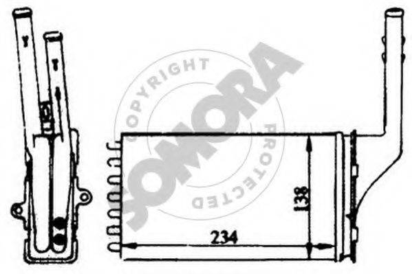 SOMORA 224150 Теплообмінник, опалення салону