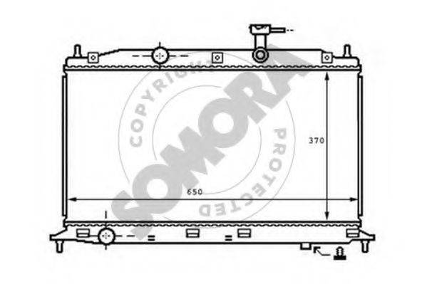 SOMORA 131440A Радіатор, охолодження двигуна