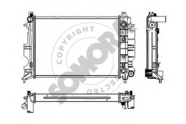 SOMORA 271140D Радіатор, охолодження двигуна