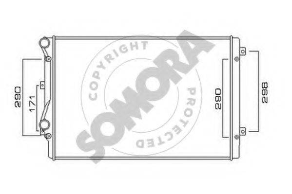 SOMORA 351040E Радіатор, охолодження двигуна