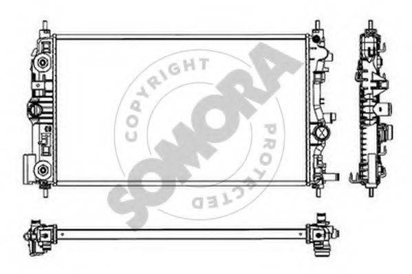 SOMORA 212040F Радіатор, охолодження двигуна