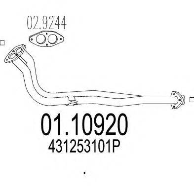 MTS 0110920 Труба вихлопного газу