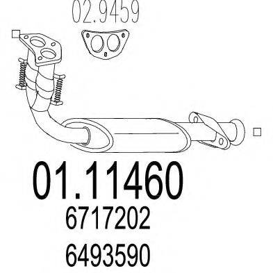 MTS 0111460 Труба вихлопного газу