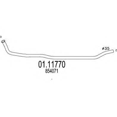 MTS 0111770 Труба вихлопного газу