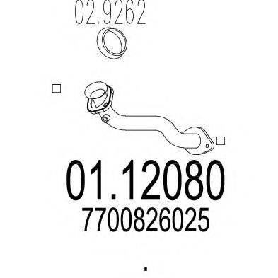 MTS 0112080 Труба вихлопного газу