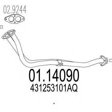 MTS 0114090 Труба вихлопного газу