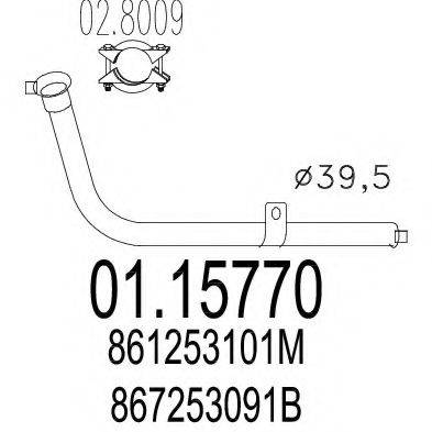 MTS 0115770 Труба вихлопного газу