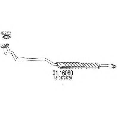 MTS 0116080 Передглушувач вихлопних газів