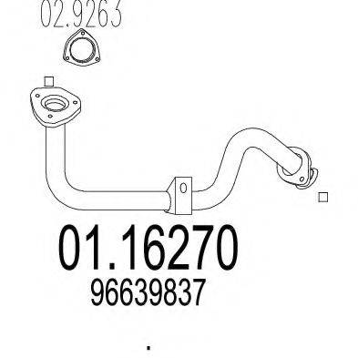 MTS 0116270 Труба вихлопного газу