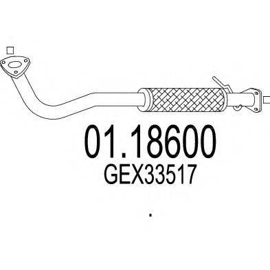 MTS 0118600 Труба вихлопного газу