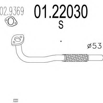 MTS 0122030 Труба вихлопного газу