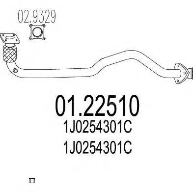 MTS 0122510 Труба вихлопного газу