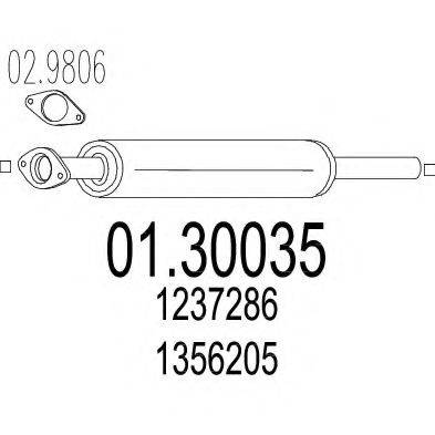 MTS 0130035 Передглушувач вихлопних газів