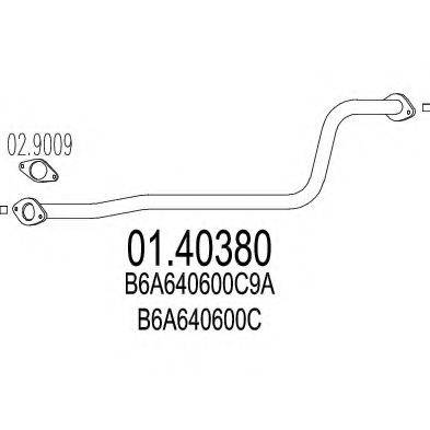 MTS 0140380 Труба вихлопного газу