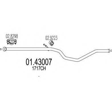 MTS 0143007 Труба вихлопного газу