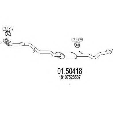 MTS 0150418 Середній глушник вихлопних газів