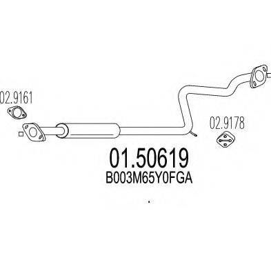 MTS 0150619 Глушник вихлопних газів кінцевий