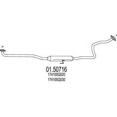 MTS 0150716 Середній глушник вихлопних газів