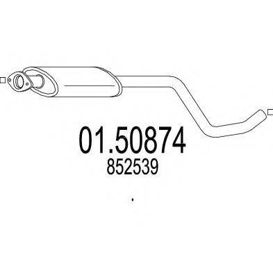 MTS 0150874 Середній глушник вихлопних газів