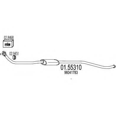 MTS 0155310 Середній глушник вихлопних газів