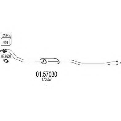 MTS 0157030 Середній глушник вихлопних газів