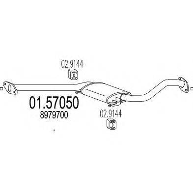 MTS 0157050 Середній глушник вихлопних газів