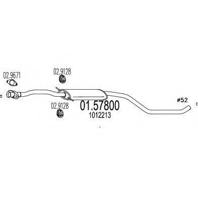 MTS 0157800 Середній глушник вихлопних газів