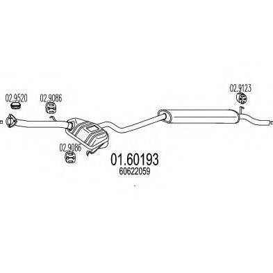 MTS 0160193 Глушник вихлопних газів кінцевий