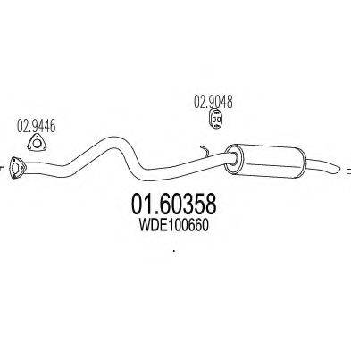 MTS 0160358 Глушник вихлопних газів кінцевий