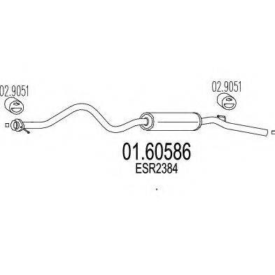 MTS 0160586 Глушник вихлопних газів кінцевий