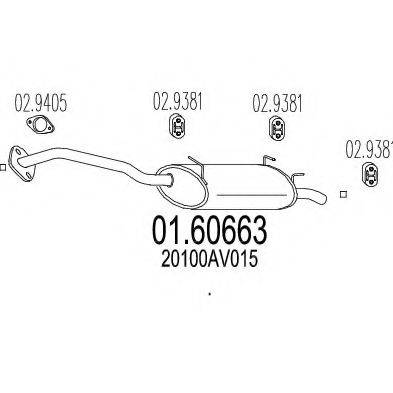 MTS 0160663 Глушник вихлопних газів кінцевий