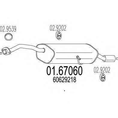 MTS 0167060 Глушник вихлопних газів кінцевий