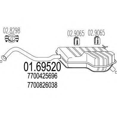 MTS 0169520 Глушник вихлопних газів кінцевий