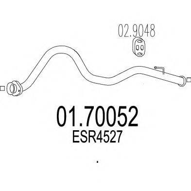 MTS 0170052 Труба вихлопного газу