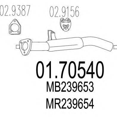 MTS 0170540 Труба вихлопного газу