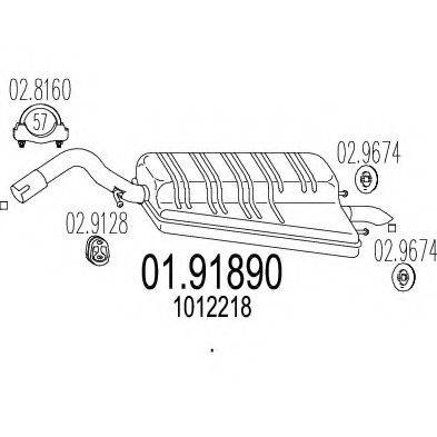 MTS 0191890 Глушник вихлопних газів кінцевий