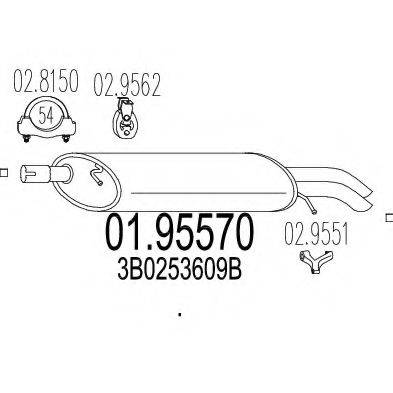 MTS 0195570 Глушник вихлопних газів кінцевий