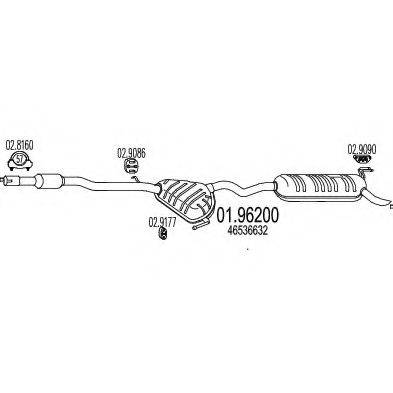 MTS 0196200 Глушник вихлопних газів кінцевий