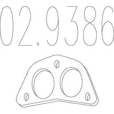 MTS 029386 Прокладка, труба вихлопного газу