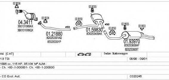 MTS C020245000616 Система випуску ОГ